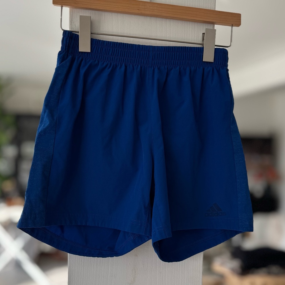 Adidas - Blue Athletic Shorts 5 inch inseam